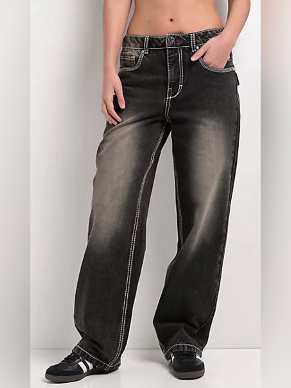 Size 6: Ninth Hall Idle Chapel Black Wash Straight Leg Jeans